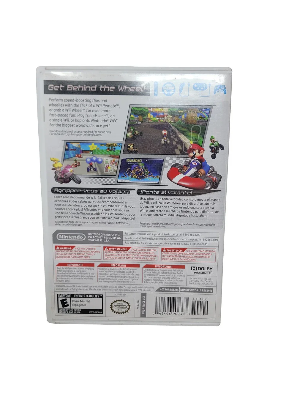Mario Kart Wii Nintendo Wii Case & Manual Only NO DISC Included Authentic